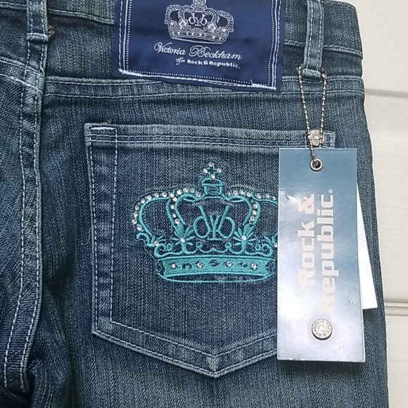 Jean Victoria Beckham Rock & Republic – Taille 40, Coupe Flare, Occasion Très Bon état